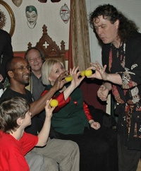 Jeff teaching sponge balls